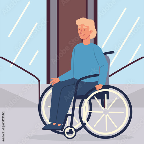 disabled man in wheelchair