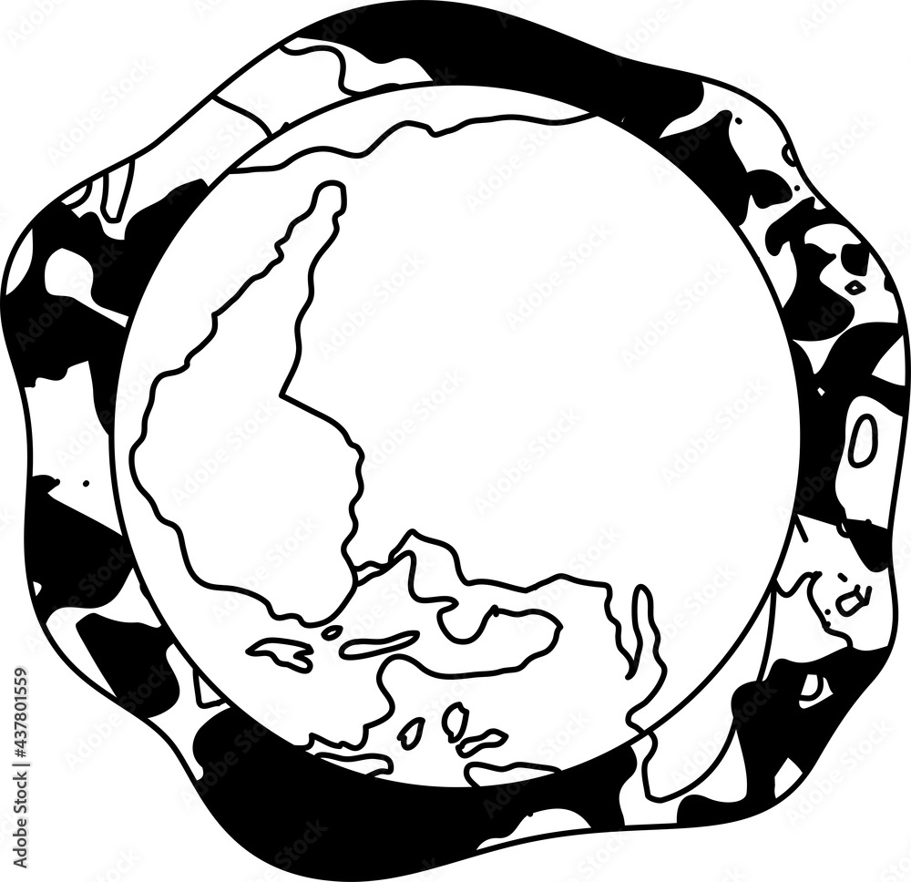 This is a illustration of Environmentally polluted earth This is a illustration of Environmentally polluted earth