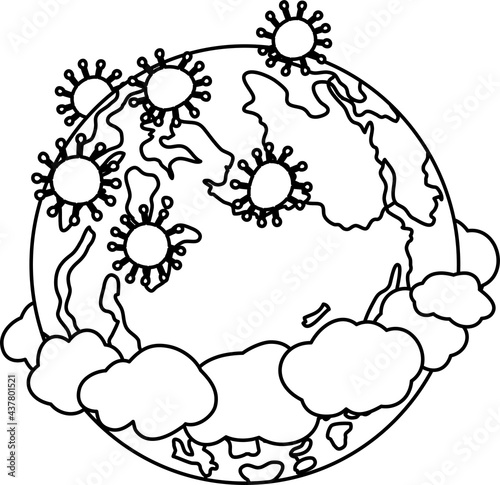 This is a illustration of Environmentally polluted earth