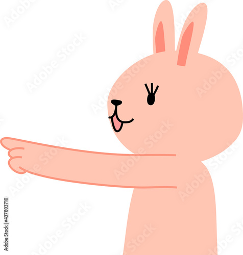 rabbit that guides you by pointing your finger