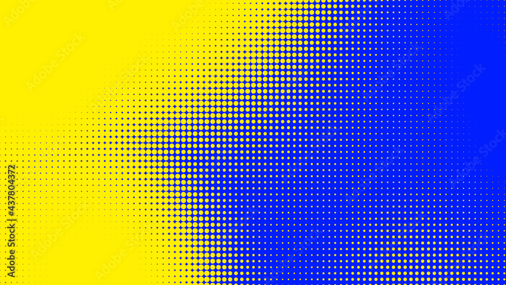 Dots halftone blue yellow color pattern gradient texture with technology digital background. Dots pop art comics with summer background. Dots halftone blue yellow color pattern gradient texture with technology digital background. Dots pop art comics with summer background.