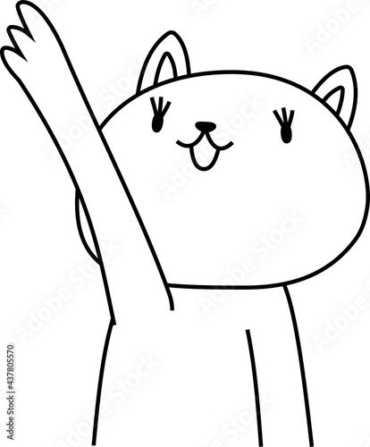 cat outline that guides you by pointing your finger