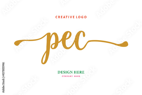 PEC lettering logo is simple, easy to understand and authoritative