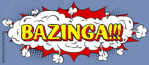 Canvas Print Bazinga - Comics word