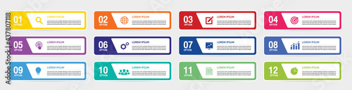 Timeline for 12 months or 1 year, Infographic chart template for business.road map.