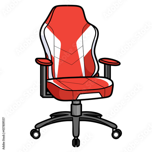 Vector Gaming Chair Cartoon Illustration