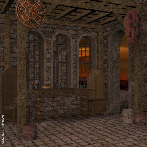3d illustration of an fantasy background