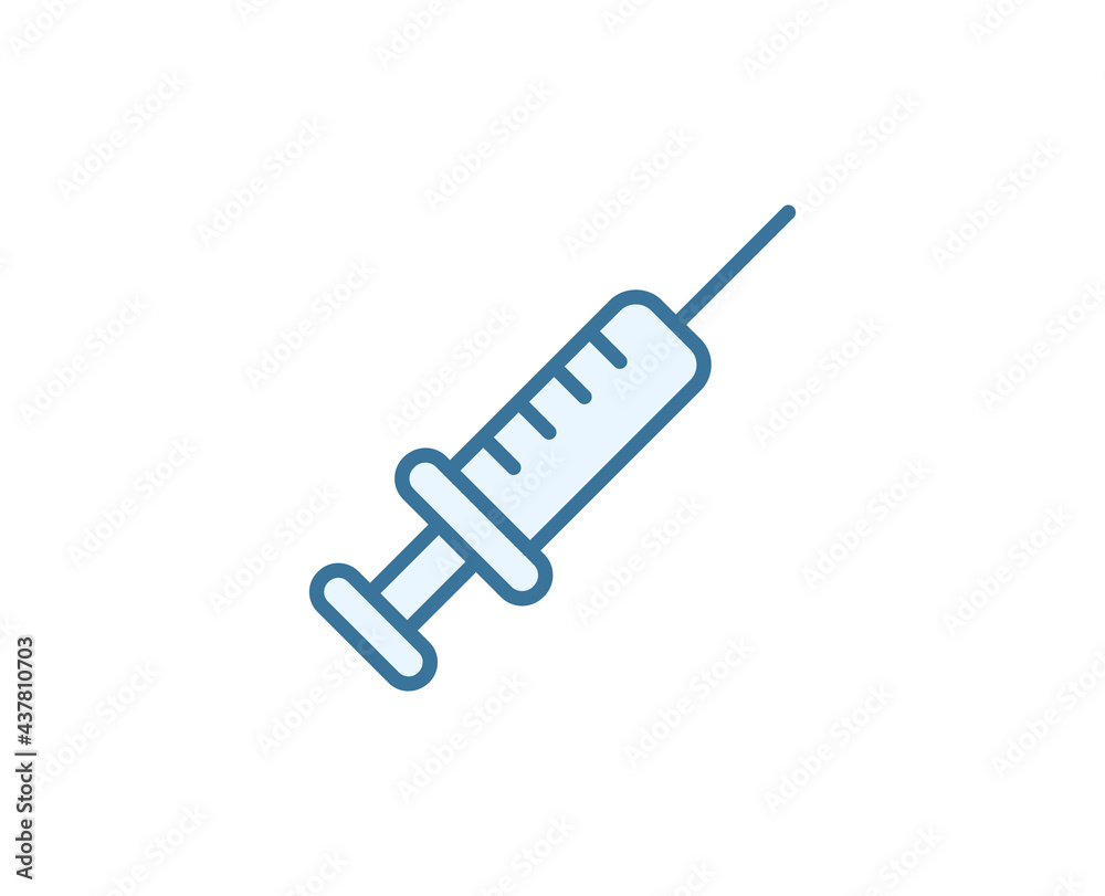 Syringe flat icon. Thin line signs for design logo, visit card, etc. Single high-quality outline symbol for web design or mobile app. Medical outline pictogram. Syringe flat icon. Thin line signs for design logo, visit card, etc. Single high-quality outline symbol for web design or mobile app. Medical outline pictogram.