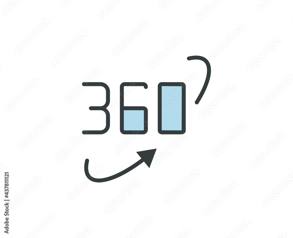 360 premium line icon. Simple high quality pictogram. Modern outline style icons. Stroke vector illustration on a white background. 360 premium line icon. Simple high quality pictogram. Modern outline style icons. Stroke vector illustration on a white background.