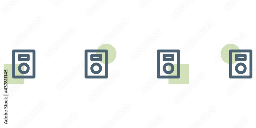 Audio speaker icon set. Suitable for applications, websites, mobile applications, presentations, advertisements. Editable and expandable. Audio speaker icon set. Suitable for applications, websites, mobile applications, presentations, advertisements. Editable and expandable.