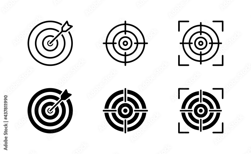 Target icon set. Target symbol Stock Vector Adobe Stock