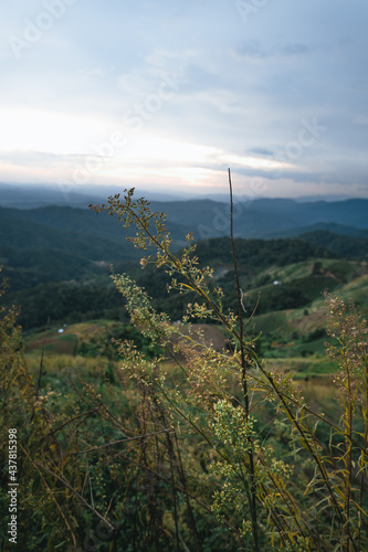 village in the mountains in asia