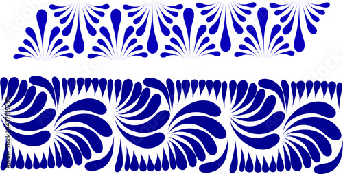 Ceramic art mexican talavera blue  photo