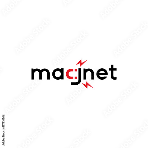 Magnet lettering, creative logo design.