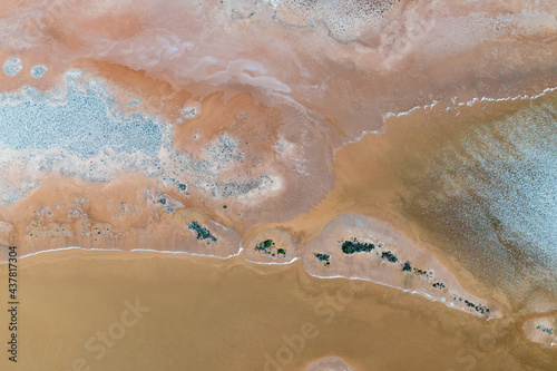 Aerial view of Mud lake at Francois Peron National Park, Western Australia 