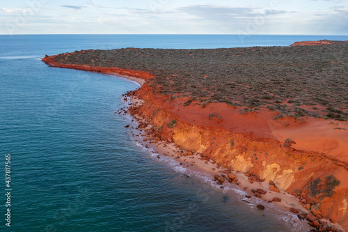 Aerial view of colorful Cape Peron at Shark Bay, Western Australia photo