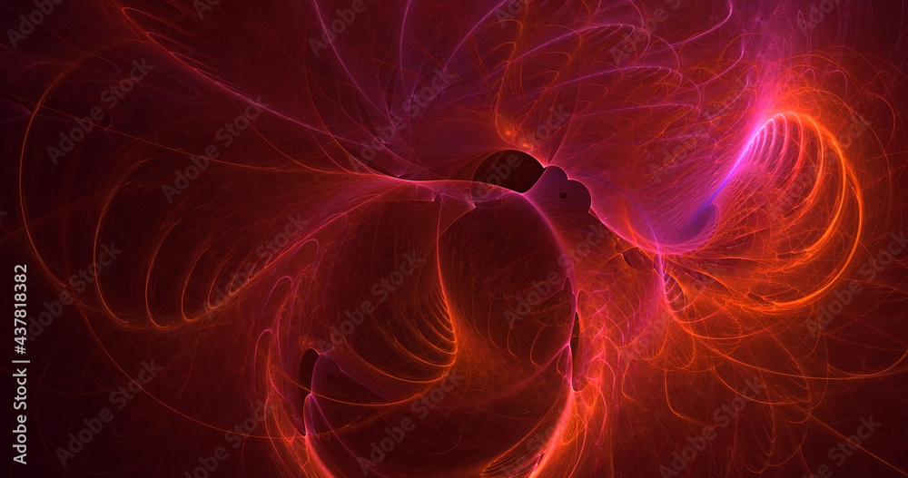Fototapeta premium 3D rendering abstract multicolor fractal light background