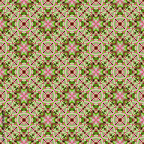 Geometric seamless pattern, abstract floral background.