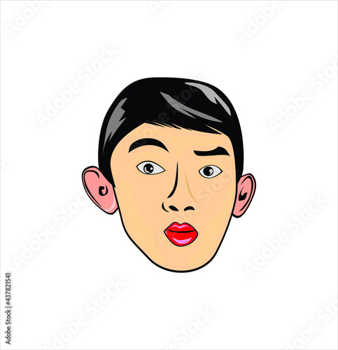 portrait of a person cartoon abstract