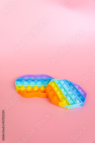 colorful silicone antistress sensory toy fidget push pop it