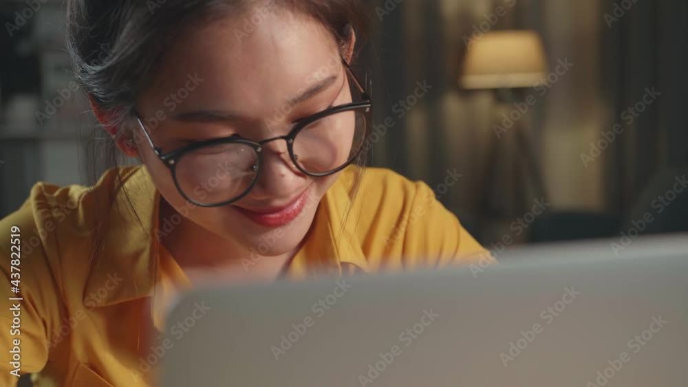 Close Up Girl Doing Homework Or Working With Laptop Computer At Home In Evening
Close Up Girl Doing Homework Or Working With Laptop Computer At Home In Evening