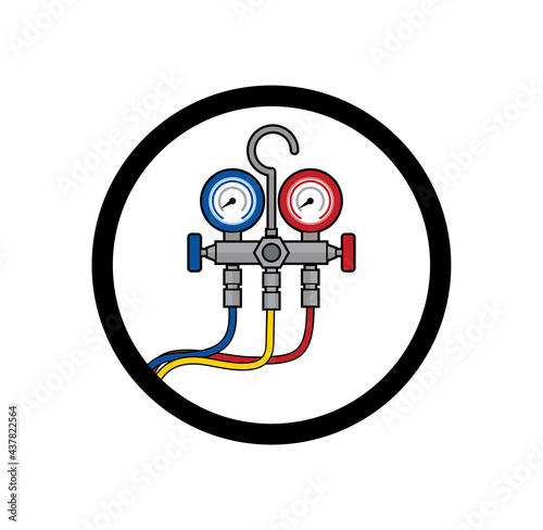 Manometer pressure gauge design illustration vector eps format , suitable for your design needs, logo, illustration, animation, etc.