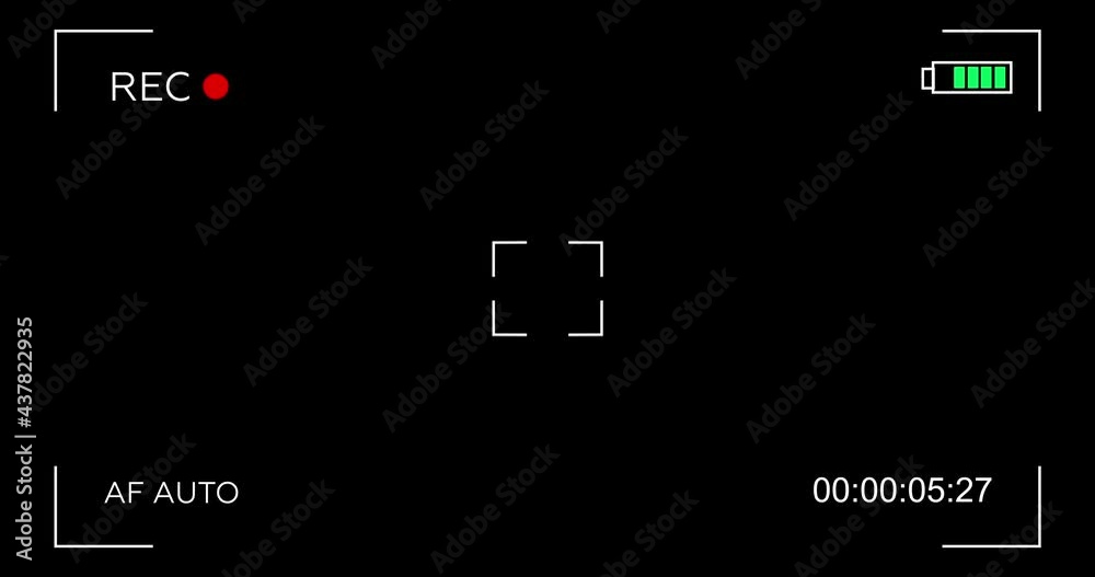 Camera footage overlay. 4K motion graphics element