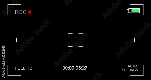 Camera footage overlay. 4K motion graphics element