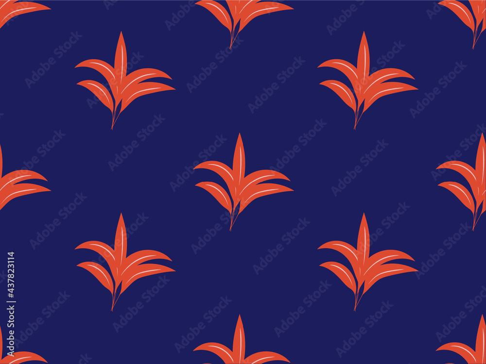 Vector illustration of dark orange pattern on dark blue background, abstract pattern design for fabric and others. Vector illustration of dark orange pattern on dark blue background, abstract pattern design for fabric and others.
