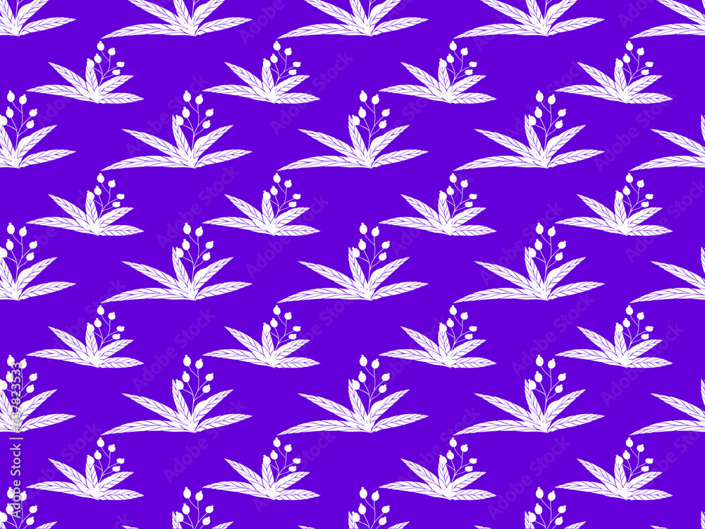 vector illustration white pattern on purple background abstract pattern design for fabric and others
