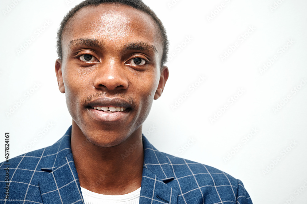 Portrait of a dark-skinned guy, close-up portrait Portrait of a dark-skinned guy, close-up portrait