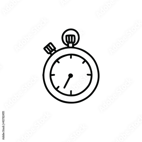 Stopwatch icon. The design on a sports theme is perfect.