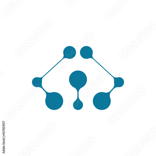 Molecule symbol logo template vector illustration design