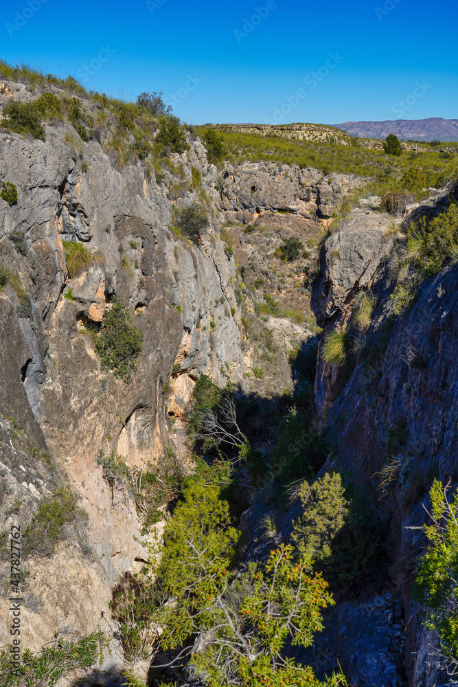 Canyon de Almadenes near Cieza in the Murcia region of Spain Canyon de Almadenes near Cieza in the Murcia region of Spain