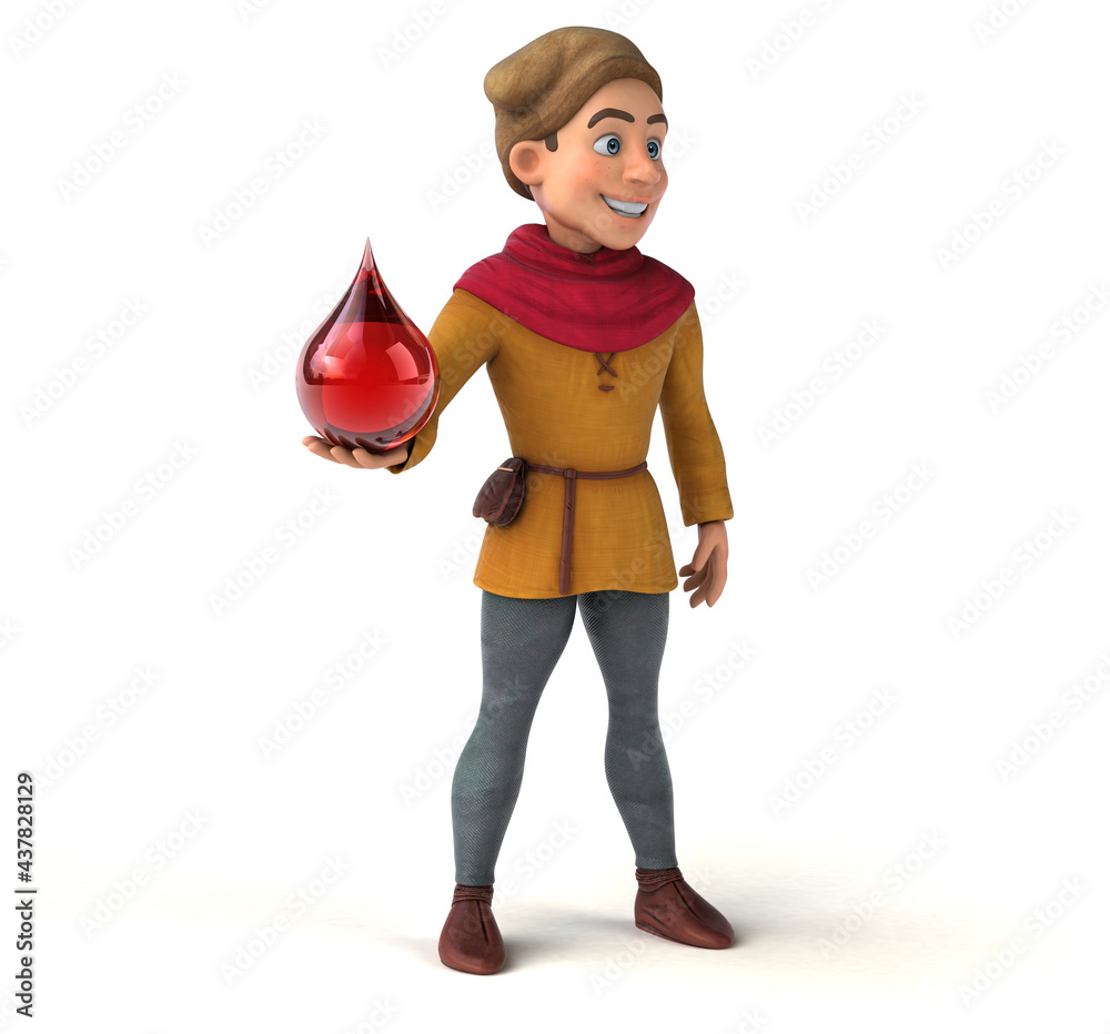 3D Illustration of a medieval historical character 3D Illustration of a medieval historical character