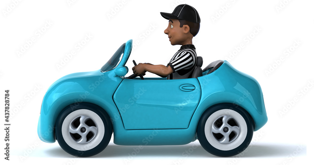 Fun 3D Illustration of an american Referee Fun 3D Illustration of an american Referee