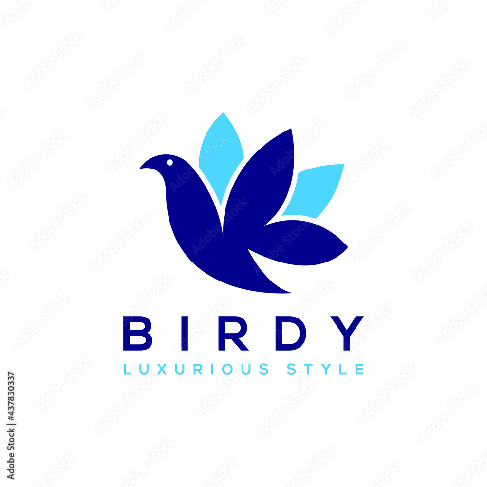 Obraz premium luxurious fly bird logo design 