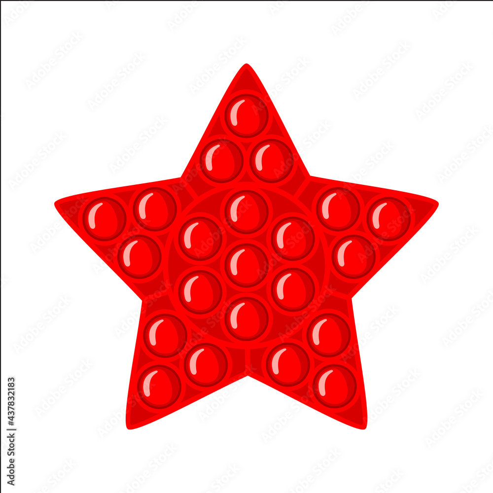 Trendy antistress sensory toy Pop it fidget in flat style isolated on white background. Trendy antistress sensory toy Pop it fidget in flat style isolated on white background.