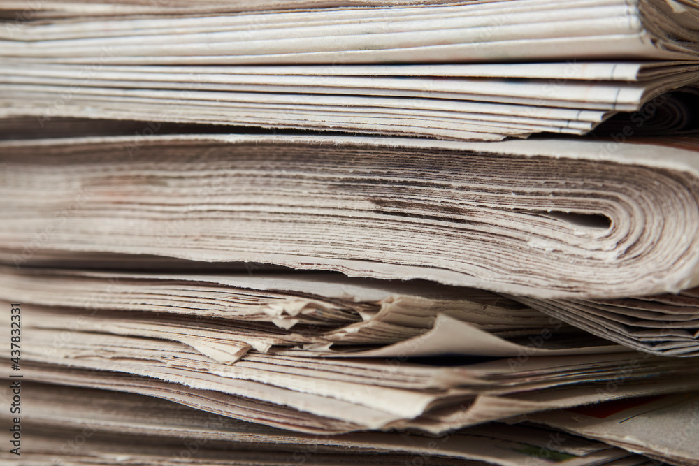 Stack of newspaper, close-up. Journalism concept Stack of newspaper, close-up. Journalism concept