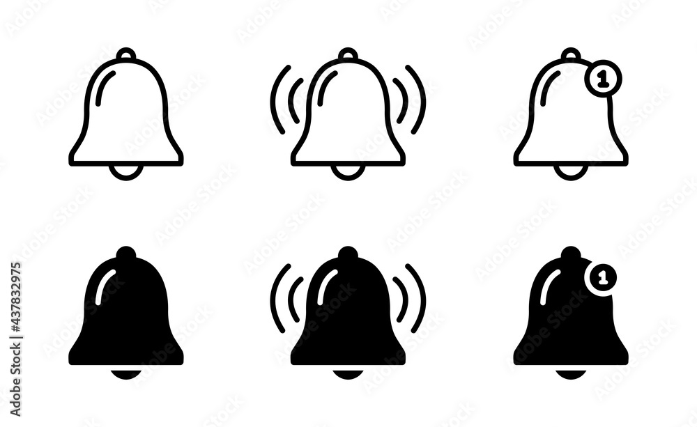 Bell notification icon, Bell notification symbol vector Bell notification icon, Bell notification symbol vector