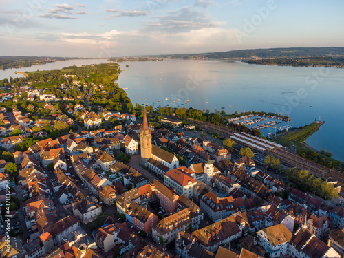 Radolfzell am Bodensee mit der Halbinsel Mettnau