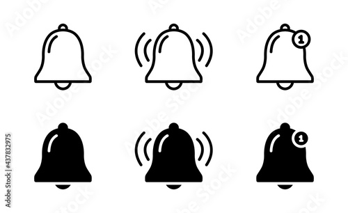 Bell notification icon  Bell notification symbol vector 