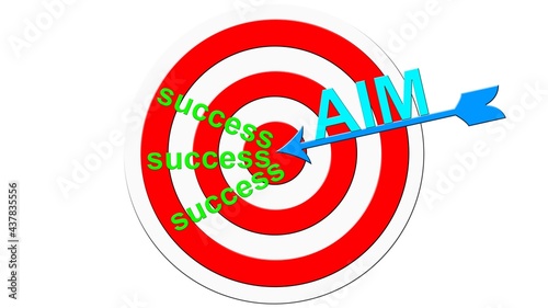 The AIM of success stock photo with transparent background.