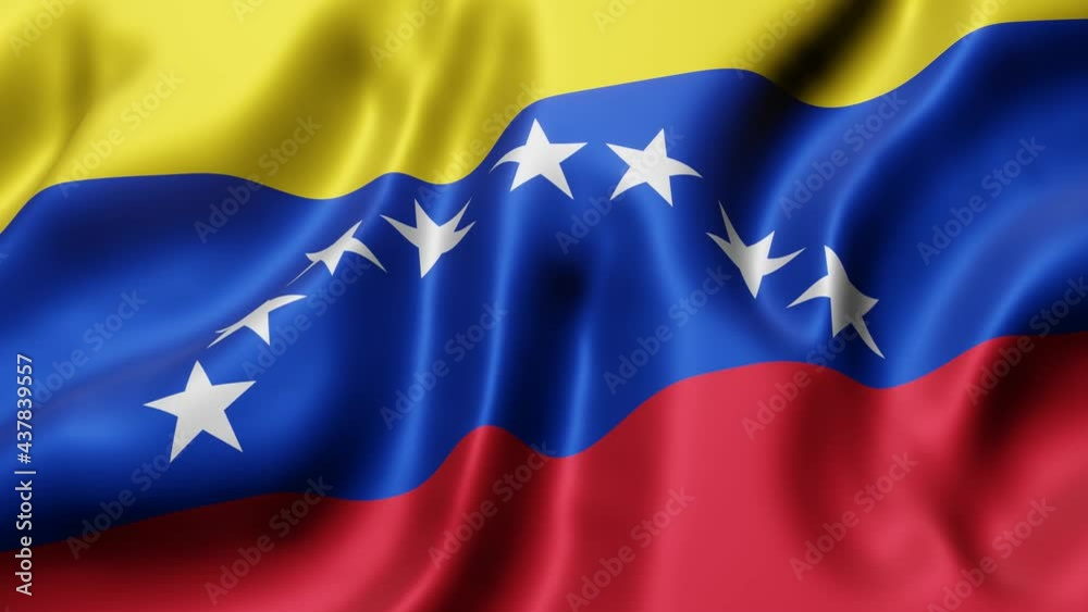 3d rendering of a National Venezuela flag waving in a looping motion 3d rendering of a National Venezuela flag waving in a looping motion
