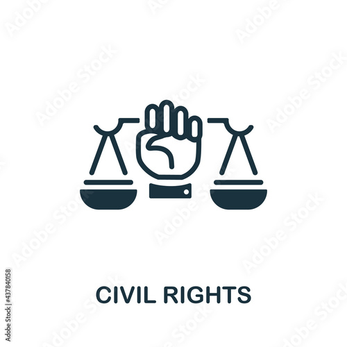 Civil Rights icon. Monochrome simple element from civil rights collection. Creative Civil Rights icon for web design, templates, infographics and more