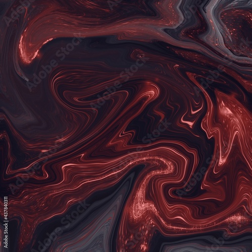 Abstract background with dark red liquid acrylic paint 
