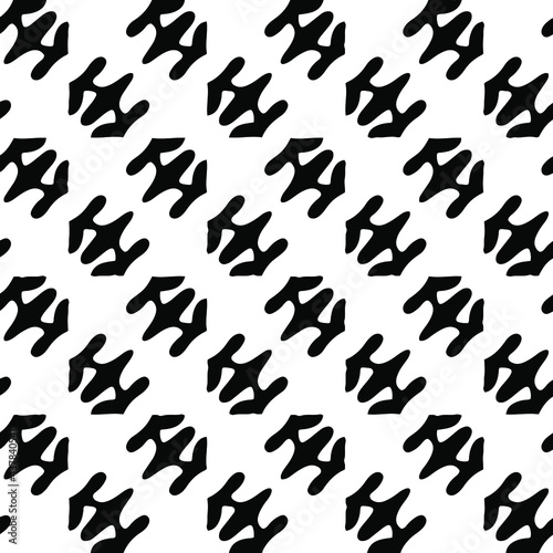 vector seamless pattern with diagonal elements. abstract ornament for wallpapers and backgrounds. Black and white colors.