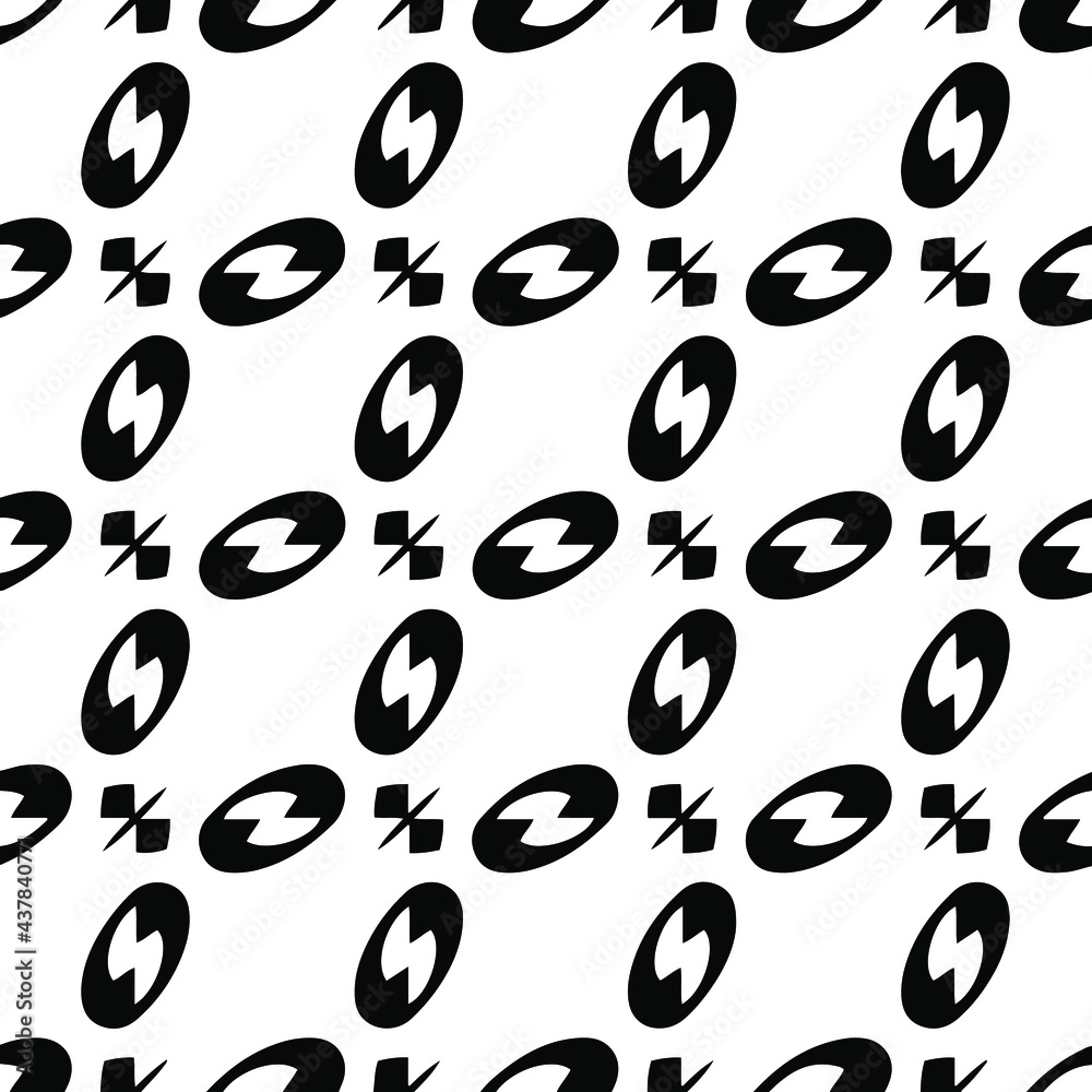 vector seamless pattern with diagonally placed elements. abstract ornament for wallpapers and backgrounds. Black and white colors. 