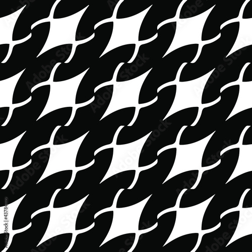 vector seamless pattern with diagonally placed elements. abstract ornament for wallpapers and backgrounds. Black and white colors. 