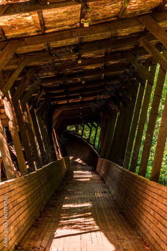 фотографія Old and abandoned wooden bobsleigh and luge track in Murjani, Latvia